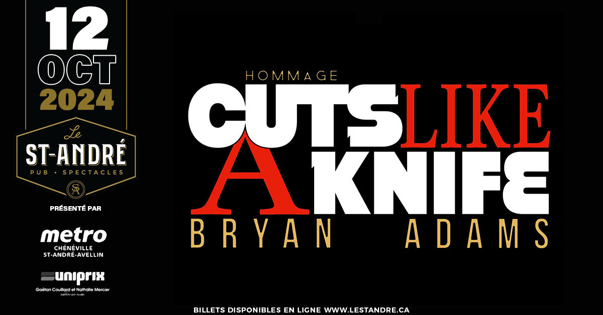 Hommage à Bryan Adams – 12 Octobre - 40$